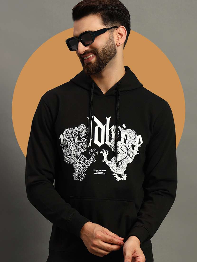 men printed long sleeve regular fit sweatshirt