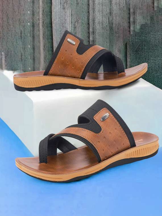 men color block toe seperator sandal