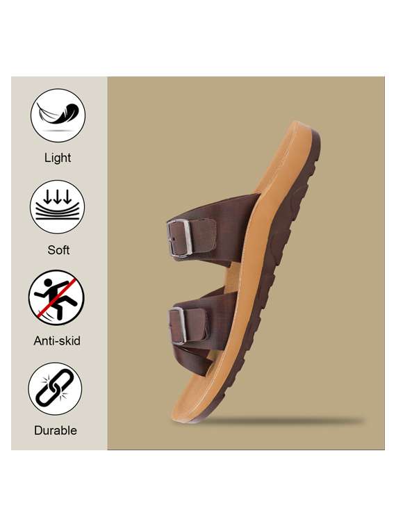 men solid toe seperator sandal - 22186306 -  Standard Image - 5