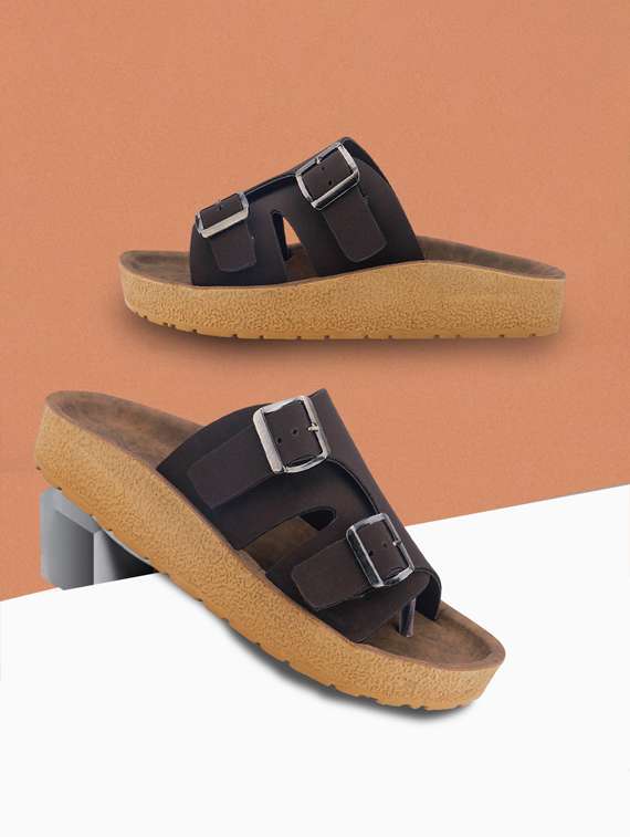 men solid toe seperator sandal