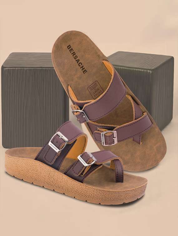 men solid toe seperator sandal