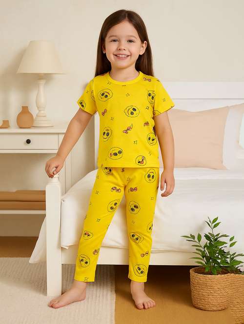 girls printed nightwear pyjama set - 22186325 -  Standard Image - 0