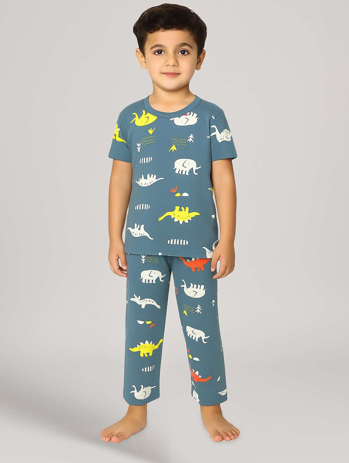 boys printed nightwear pyjama set