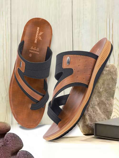 men color block toe seperator sandal - 22186449 -  Standard Image - 0