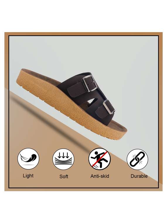 men solid toe seperator sandal - 22186452 -  Standard Image - 5