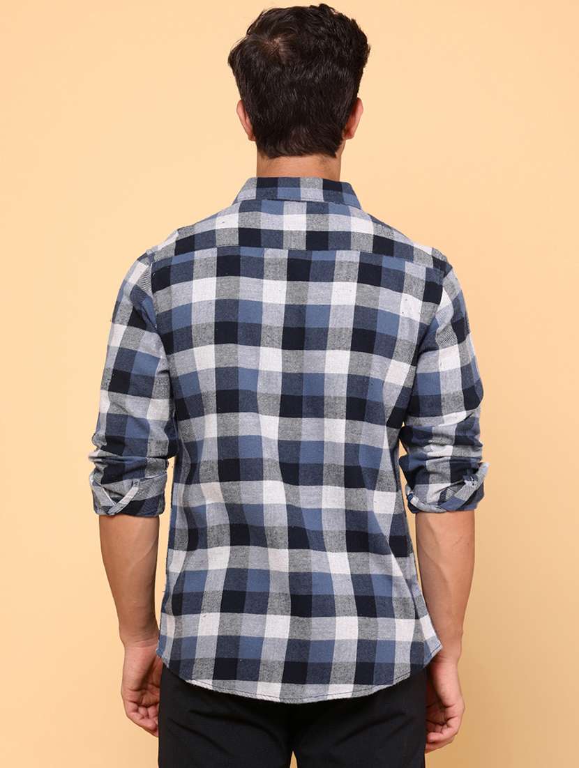 men checkered long sleeve regular fit casual shirt - 22186633 -  Standard Image - 3