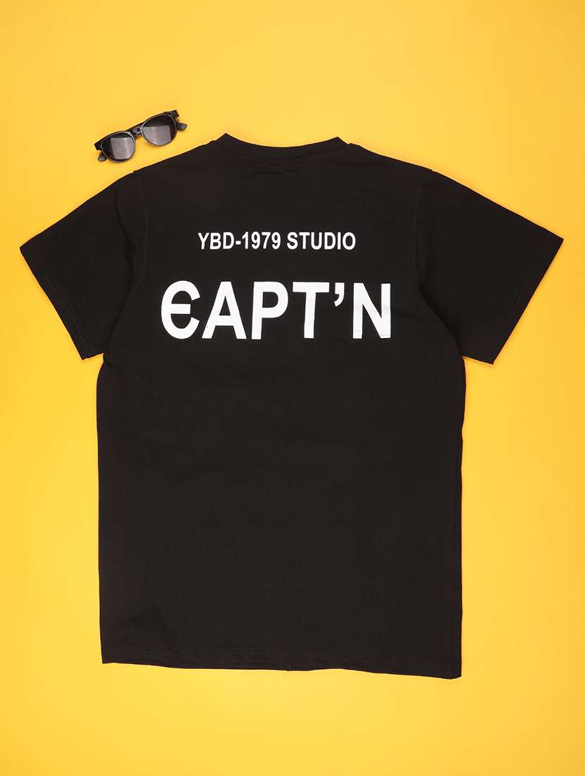 black cotton blend tshirt