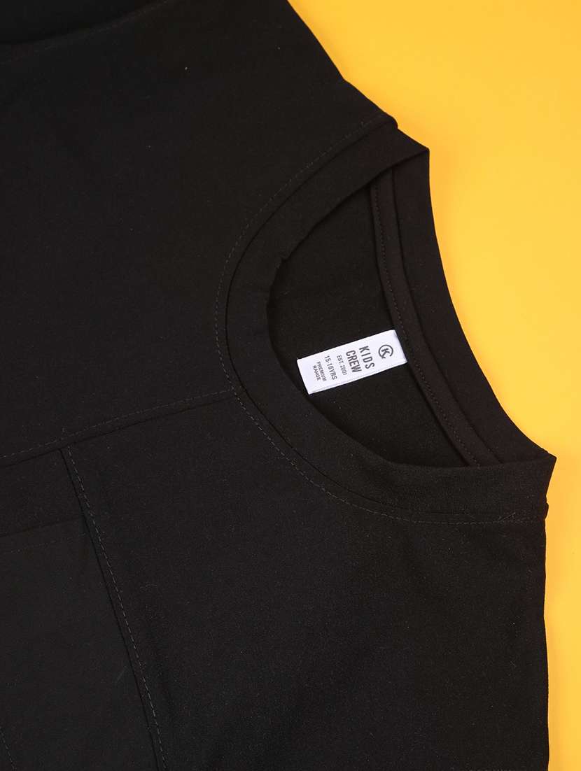 black cotton blend tshirt - 22186714 -  Standard Image - 3