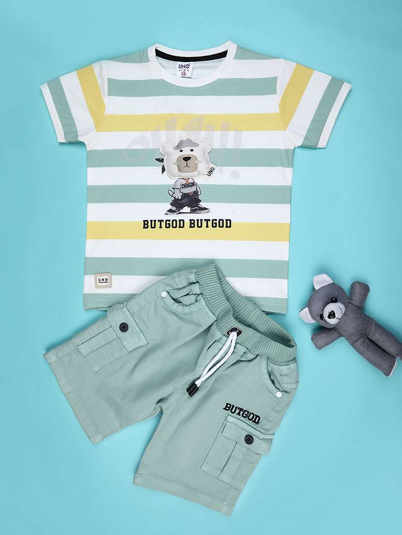 boys striped short sleeve co-ord set