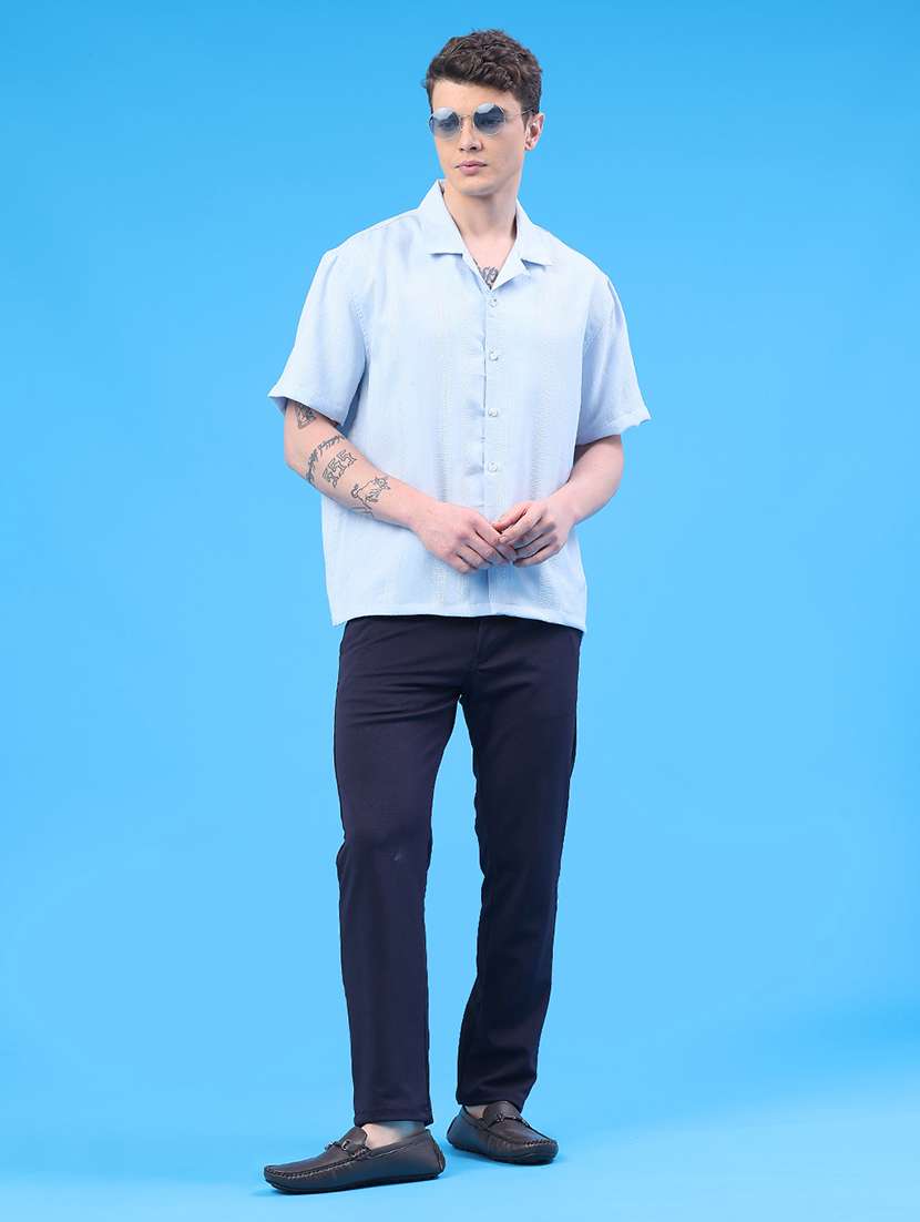 men self design short sleeve regular fit casual shirt - 22186767 -  Standard Image - 5