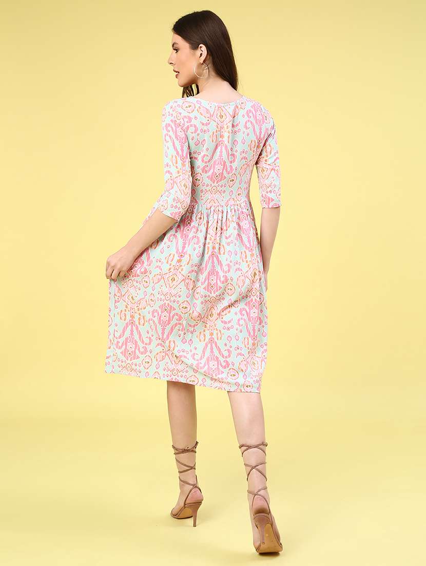 pink rayon a-line dress - 22186818 -  Standard Image - 5