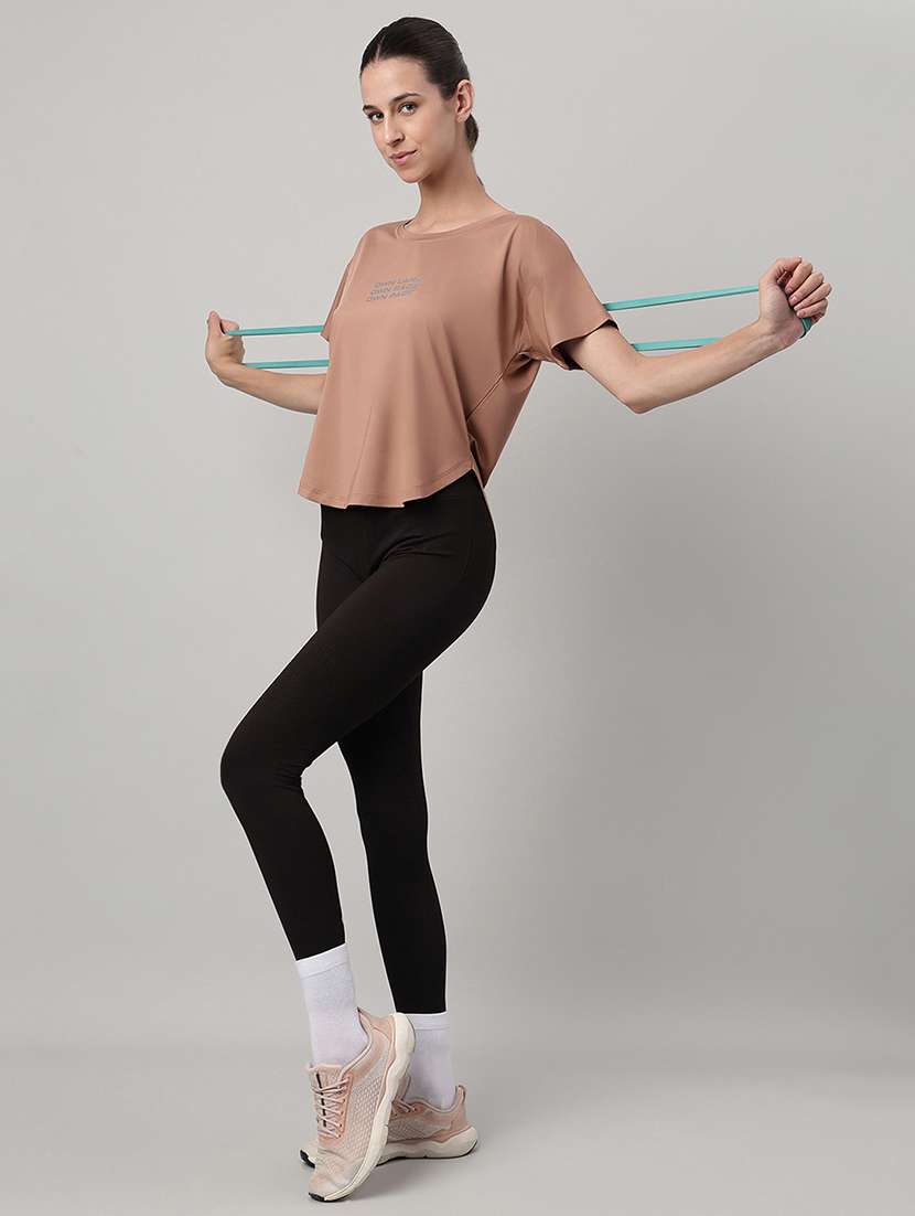 women printed round neck dri-fit t-shirt - 22186888 -  Standard Image - 3