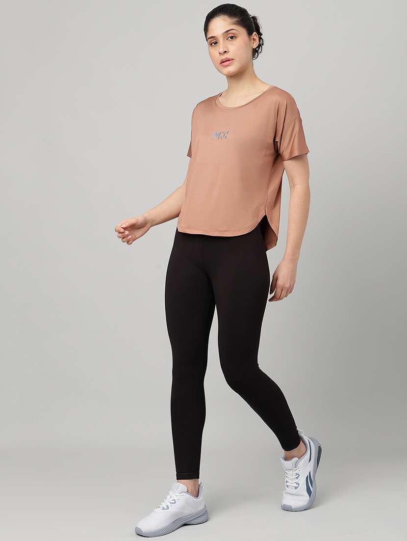 women printed round neck dri-fit t-shirt - 22186889 -  Standard Image - 3