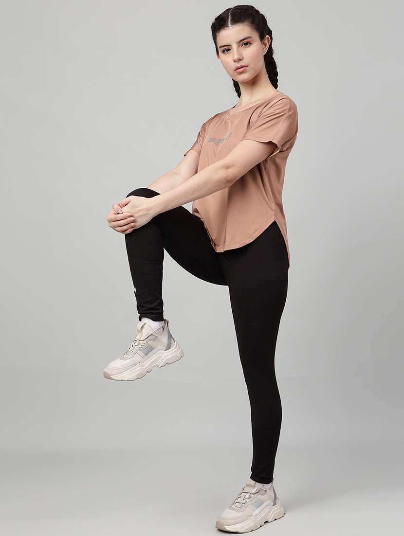 women printed round neck dri-fit t-shirt - 22186897 -  Standard Image - 3