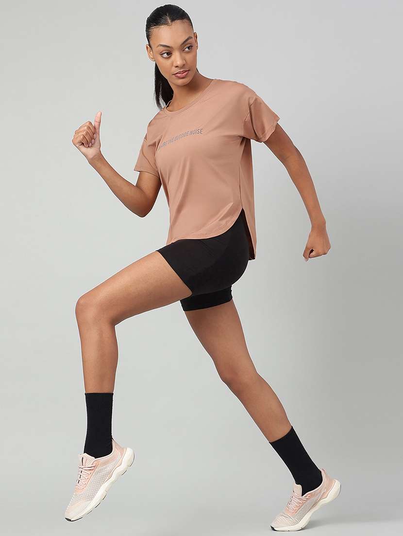 women printed round neck dri-fit t-shirt - 22186898 -  Standard Image - 3