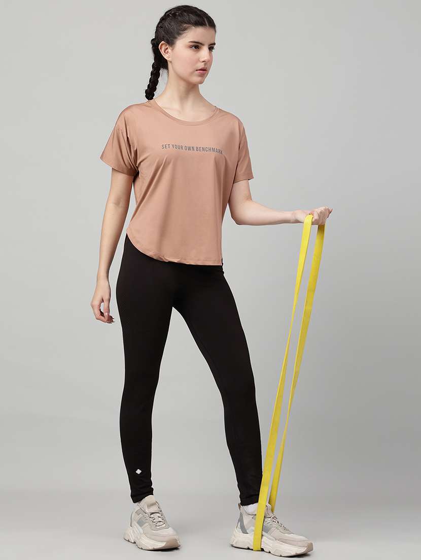 women printed round neck dri-fit t-shirt - 22186901 -  Standard Image - 3