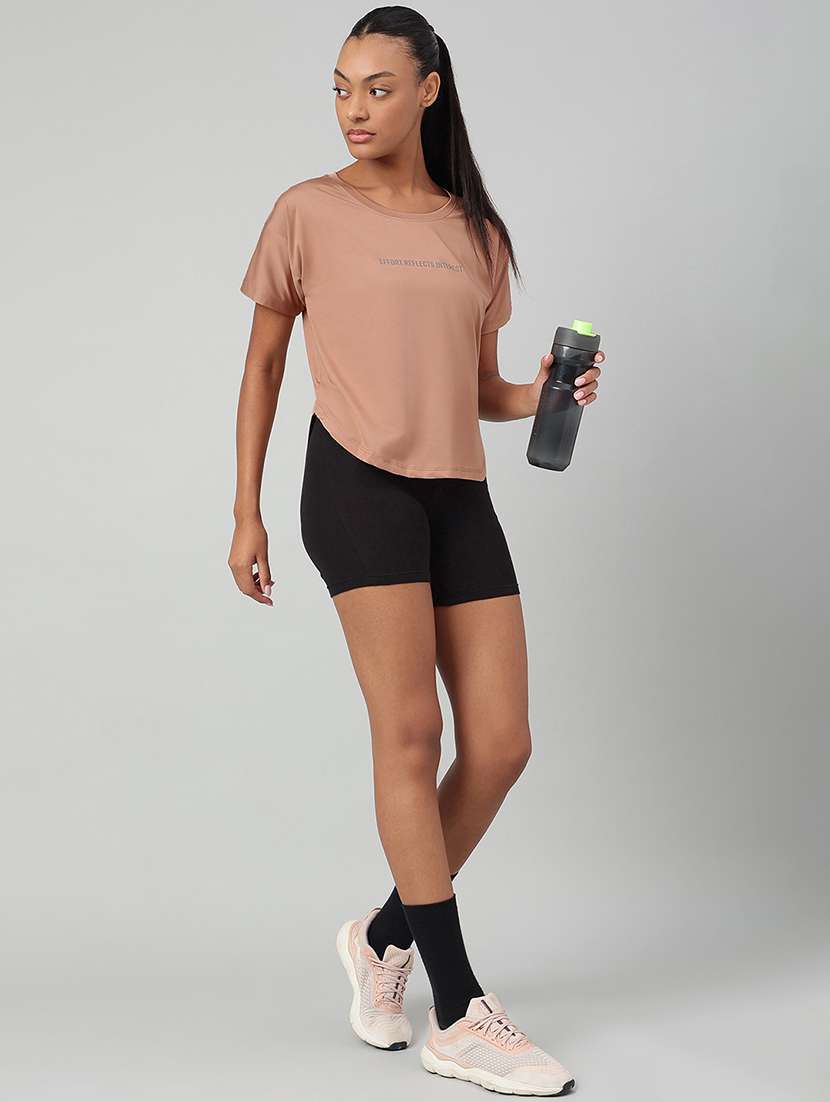 women printed round neck dri-fit t-shirt - 22186906 -  Standard Image - 3