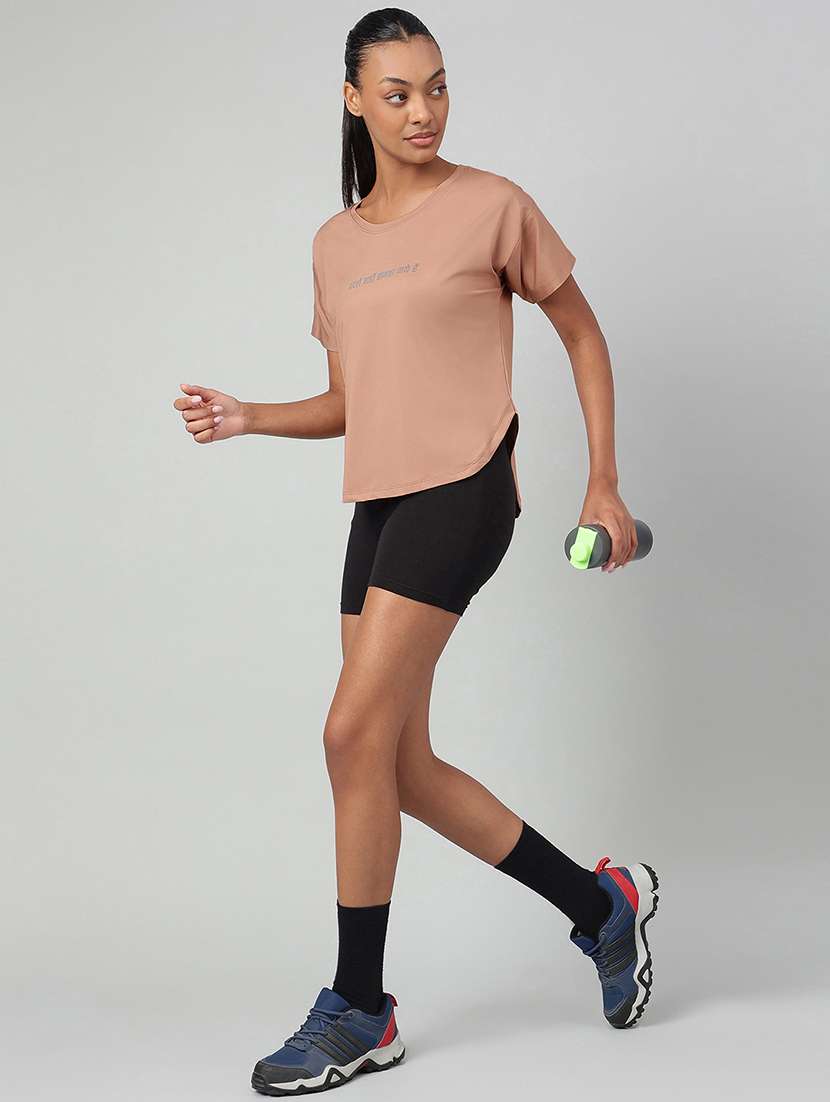 women printed round neck dri-fit t-shirt - 22186907 -  Standard Image - 3