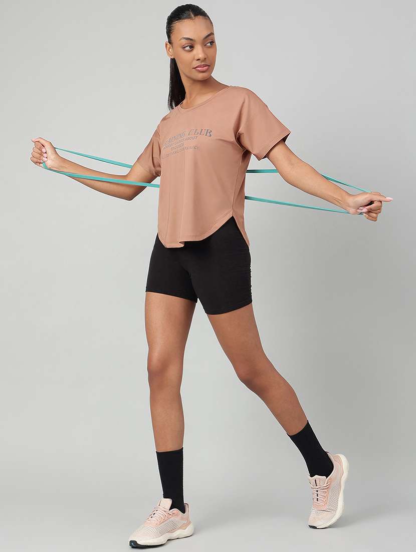 women printed round neck dri-fit t-shirt - 22186908 -  Standard Image - 3