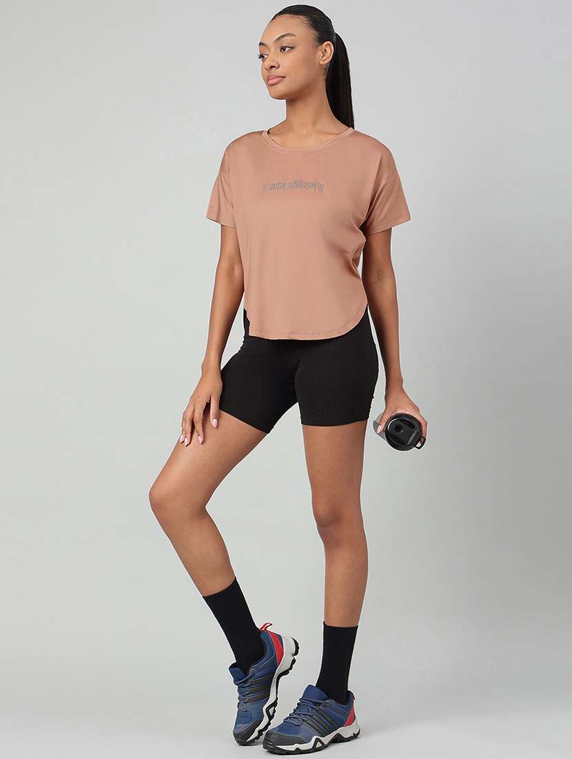 women printed round neck dri-fit t-shirt - 22186911 -  Standard Image - 3