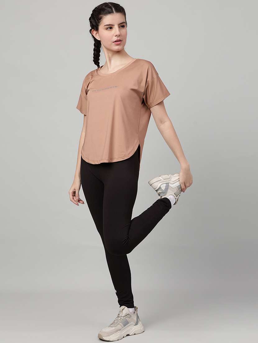 women printed round neck dri-fit t-shirt - 22186913 -  Standard Image - 3