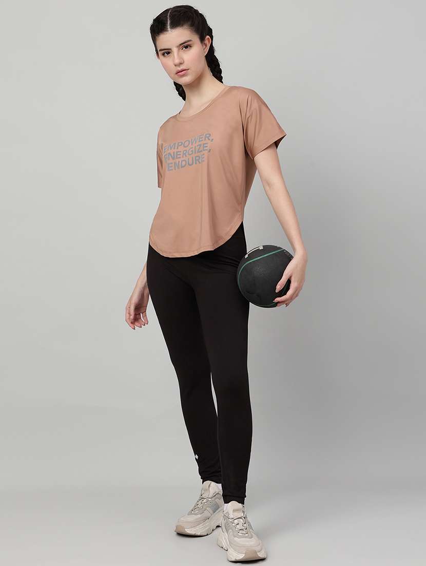 women printed round neck dri-fit t-shirt - 22186915 -  Standard Image - 3