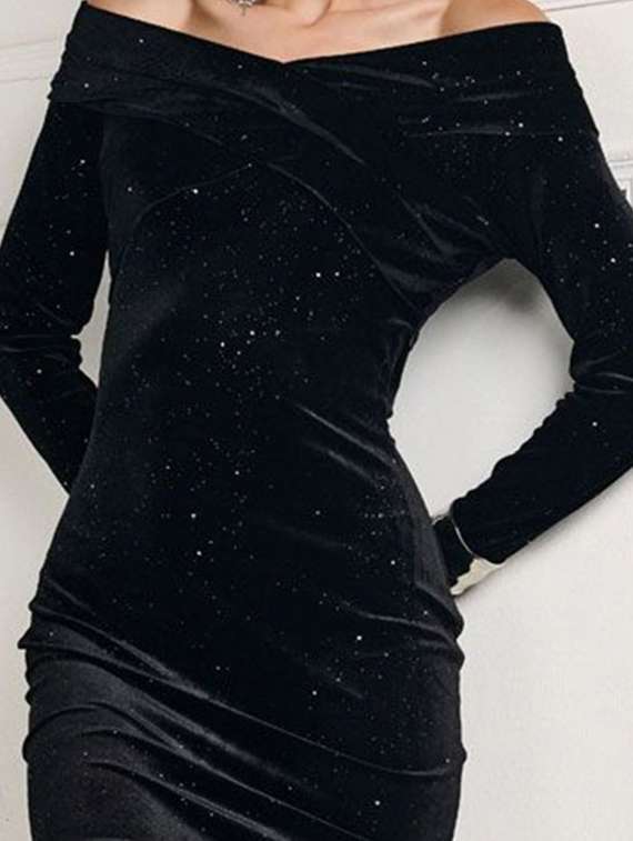 women self designed off shoulder bodycon dress - 22186926 -  Standard Image - 3