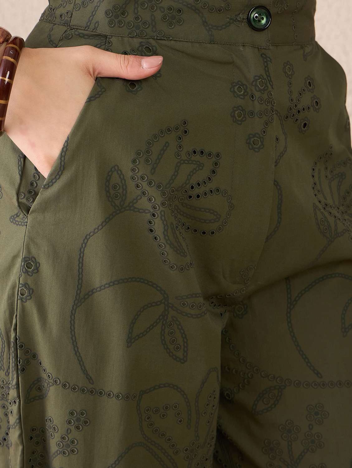 women embroidered vest top and trouser co-ord set - 22186937 -  Standard Image - 5