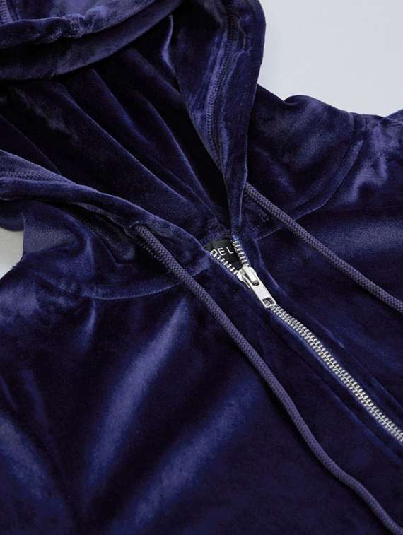 women solid long sleeve hooded winter co-ord set - 22186956 -  Standard Image - 3