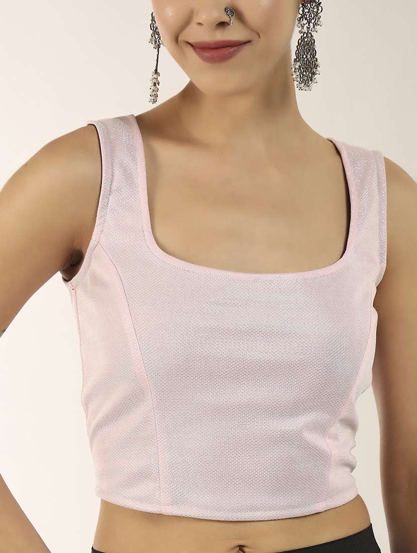 women solid sleeveless stitched blouse - 22186979 -  Standard Image - 5