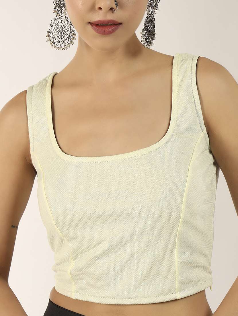 women solid sleeveless stitched blouse - 22186983 -  Standard Image - 5