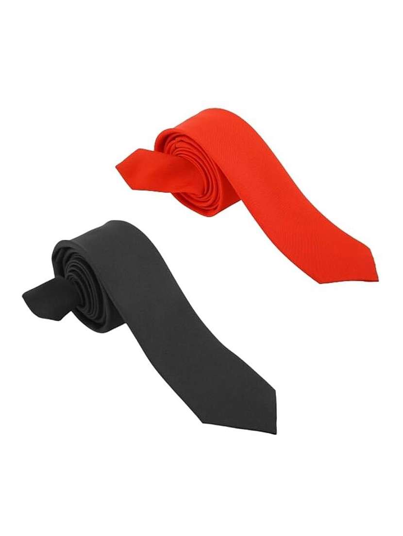 men pack of 2 silk blend solid tie