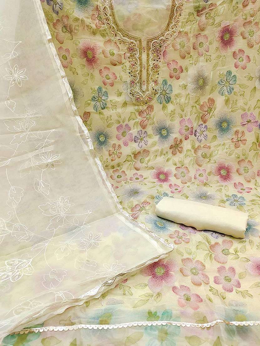 women floral embroidered unstitched suit set - 22187073 -  Standard Image - 3