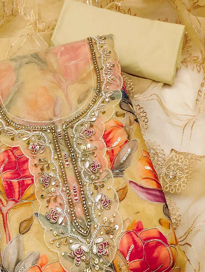 women floral embroidered unstitched suit set - 22187080 -  Standard Image - 3