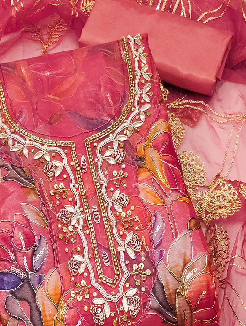 women floral embroidered unstitched suit set - 22187081 -  Standard Image - 3