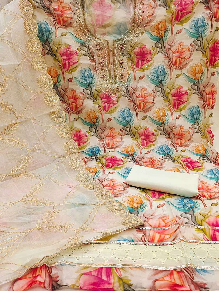 women floral embroidered unstitched suit set - 22187083 -  Standard Image - 3