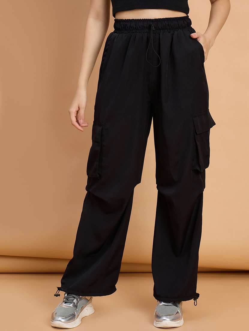 women pack of 2 solid mid rise cargo - 22187124 -  Standard Image - 3