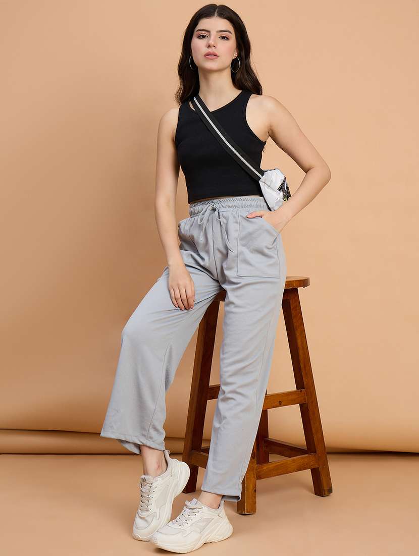 women pack of 2 solid high rise track pant - 22187137 -  Standard Image - 5