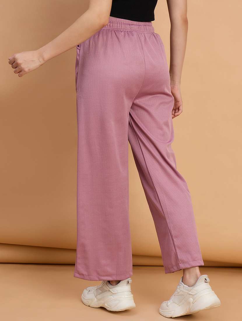 women pack of 2 solid high rise track pant - 22187139 -  Standard Image - 3
