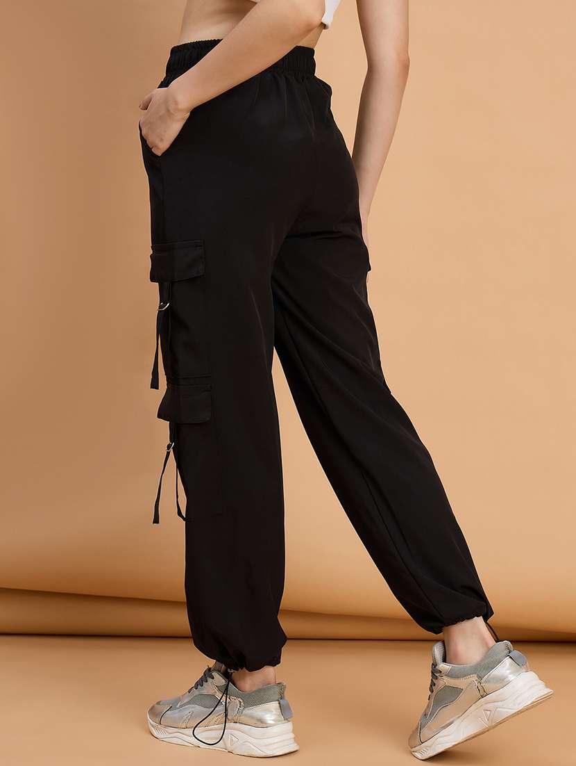 women pack of 2 solid mid rise cargo - 22187150 -  Standard Image - 3