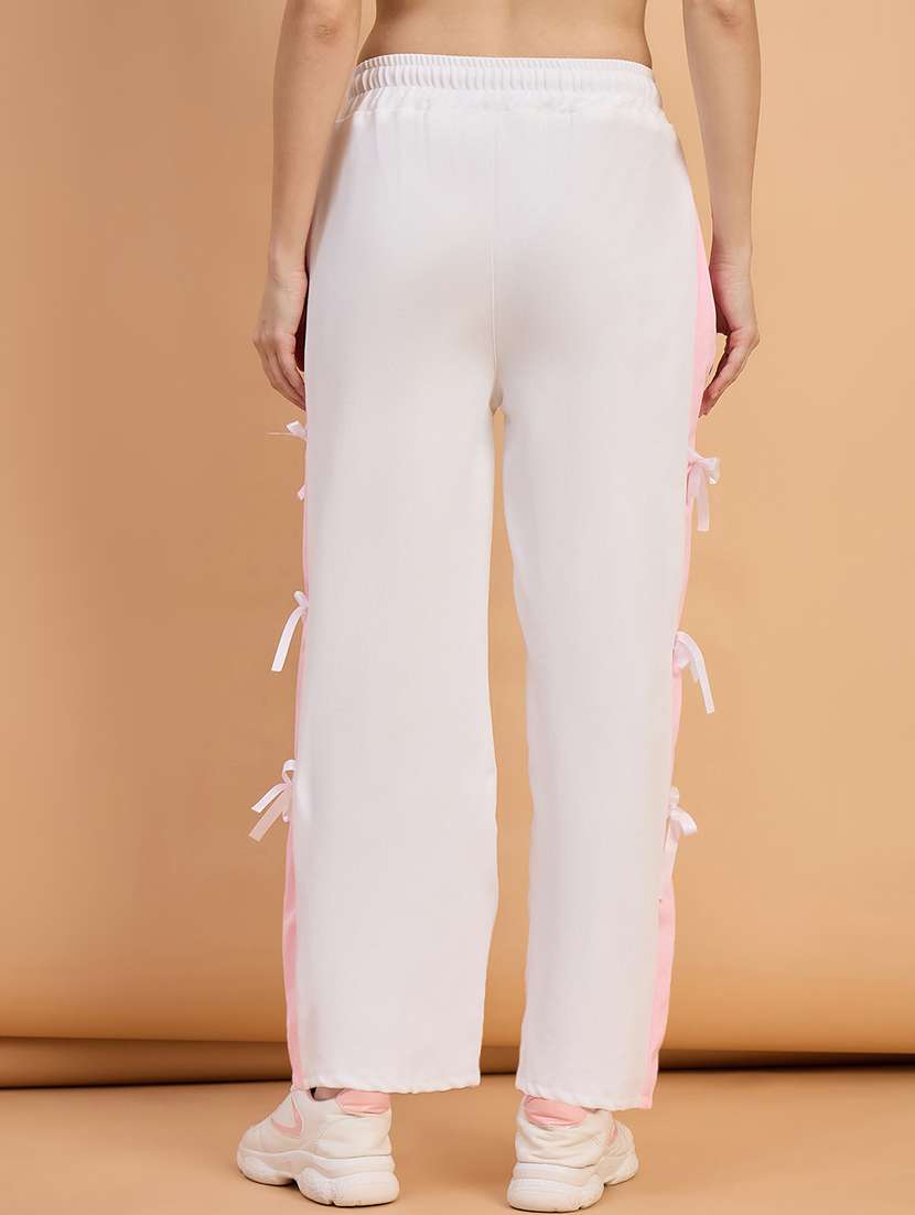 women pack of 2 color block mid rise trouser - 22187158 -  Standard Image - 3