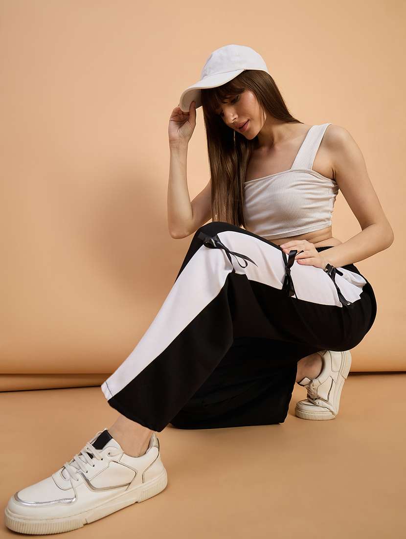 women pack of 2 color block mid rise trouser - 22187158 -  Standard Image - 5