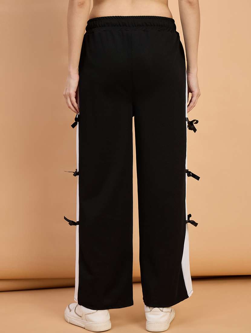 women pack of 2 color block mid rise trouser - 22187162 -  Standard Image - 3