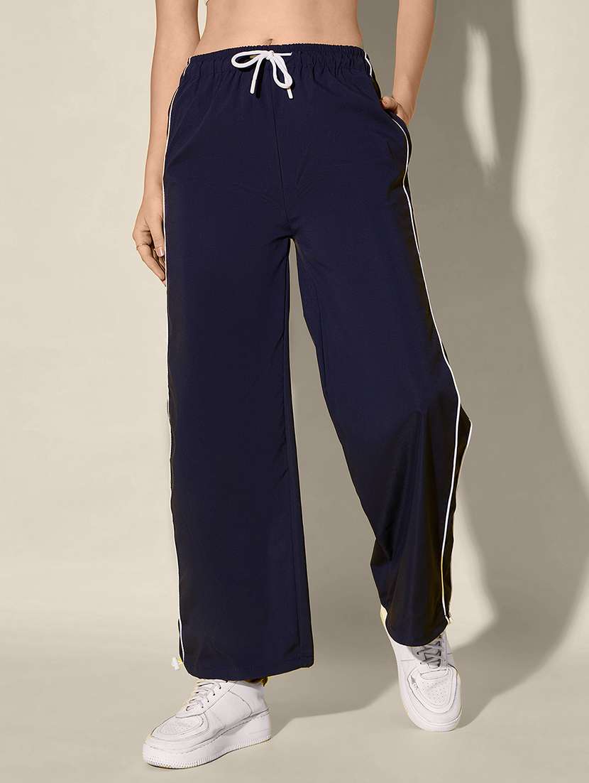 women pack of 2 solid relaxed fit track pant - 22187166 -  Standard Image - 3