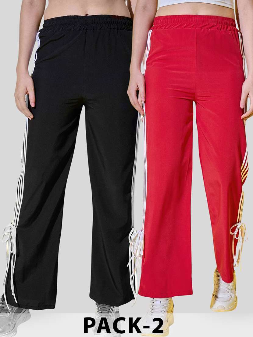 women pack of 2 tapered relaxed fit track pant