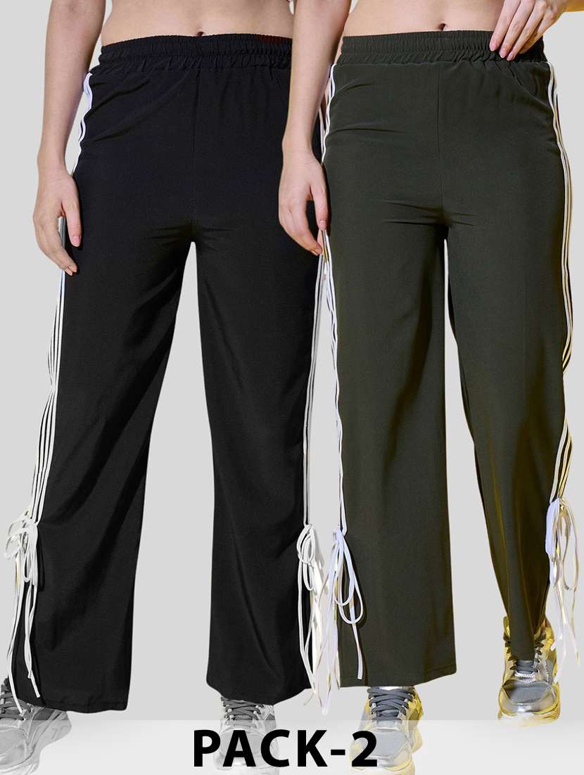 women pack of 2 tapered relaxed fit track pant