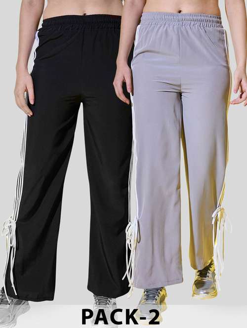 women pack of 2 tapered relaxed fit track pant - 22187175 -  Standard Image - 0