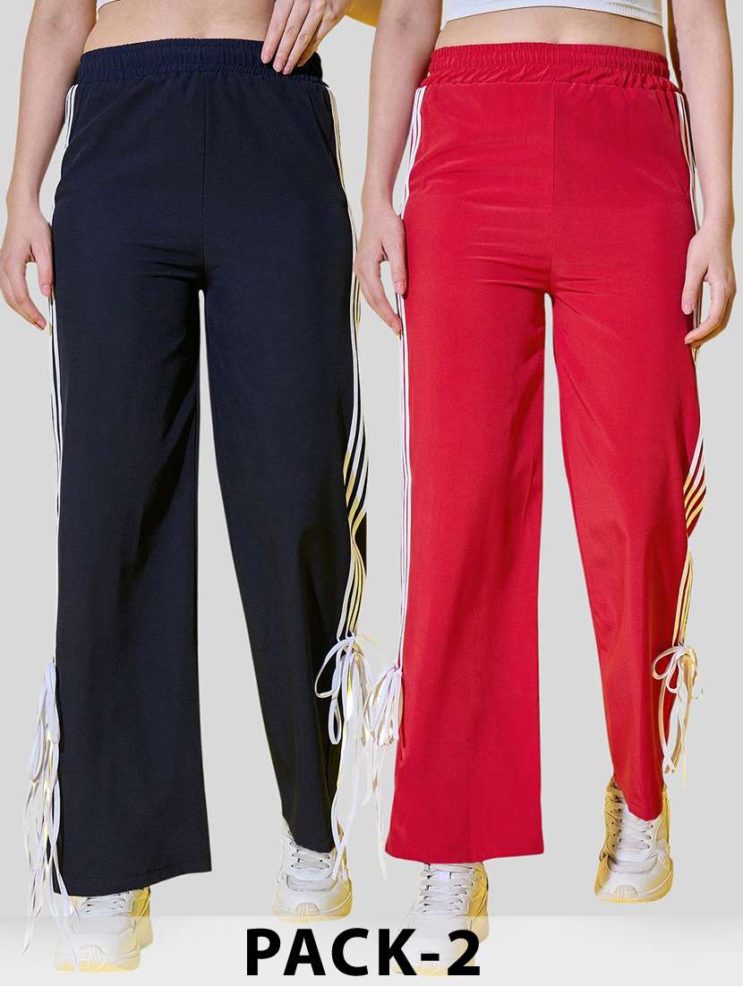 women pack of 2 tapered relaxed fit track pant