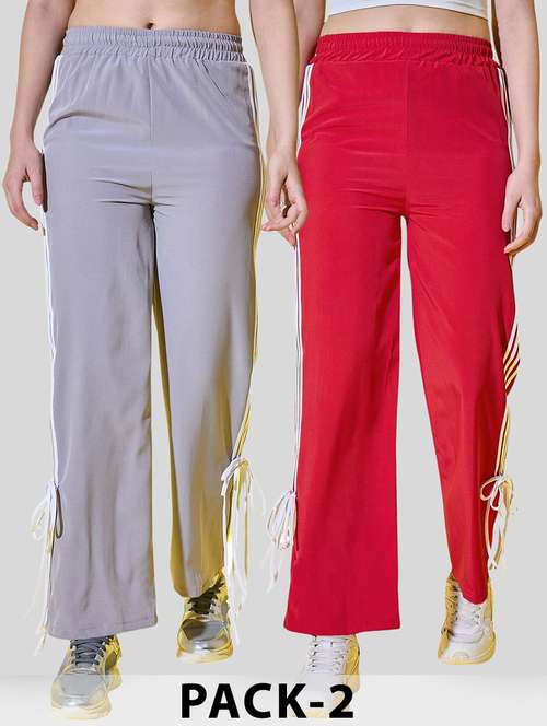 women pack of 2 tapered relaxed fit track pant - 22187178 -  Standard Image - 0