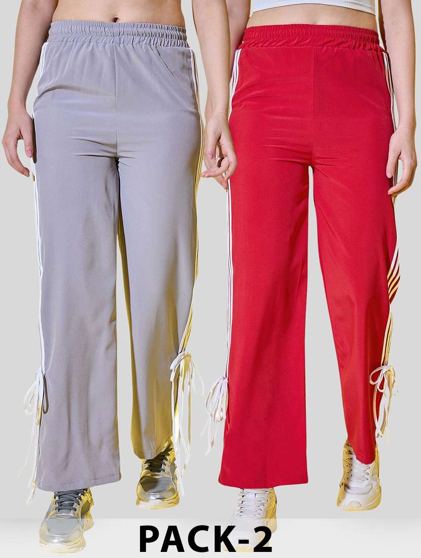 women pack of 2 tapered relaxed fit track pant
